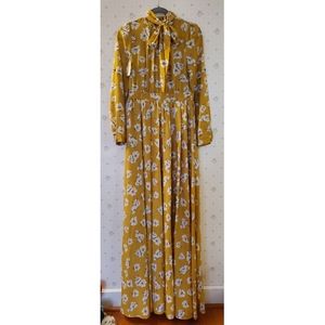 Mustard floral dress